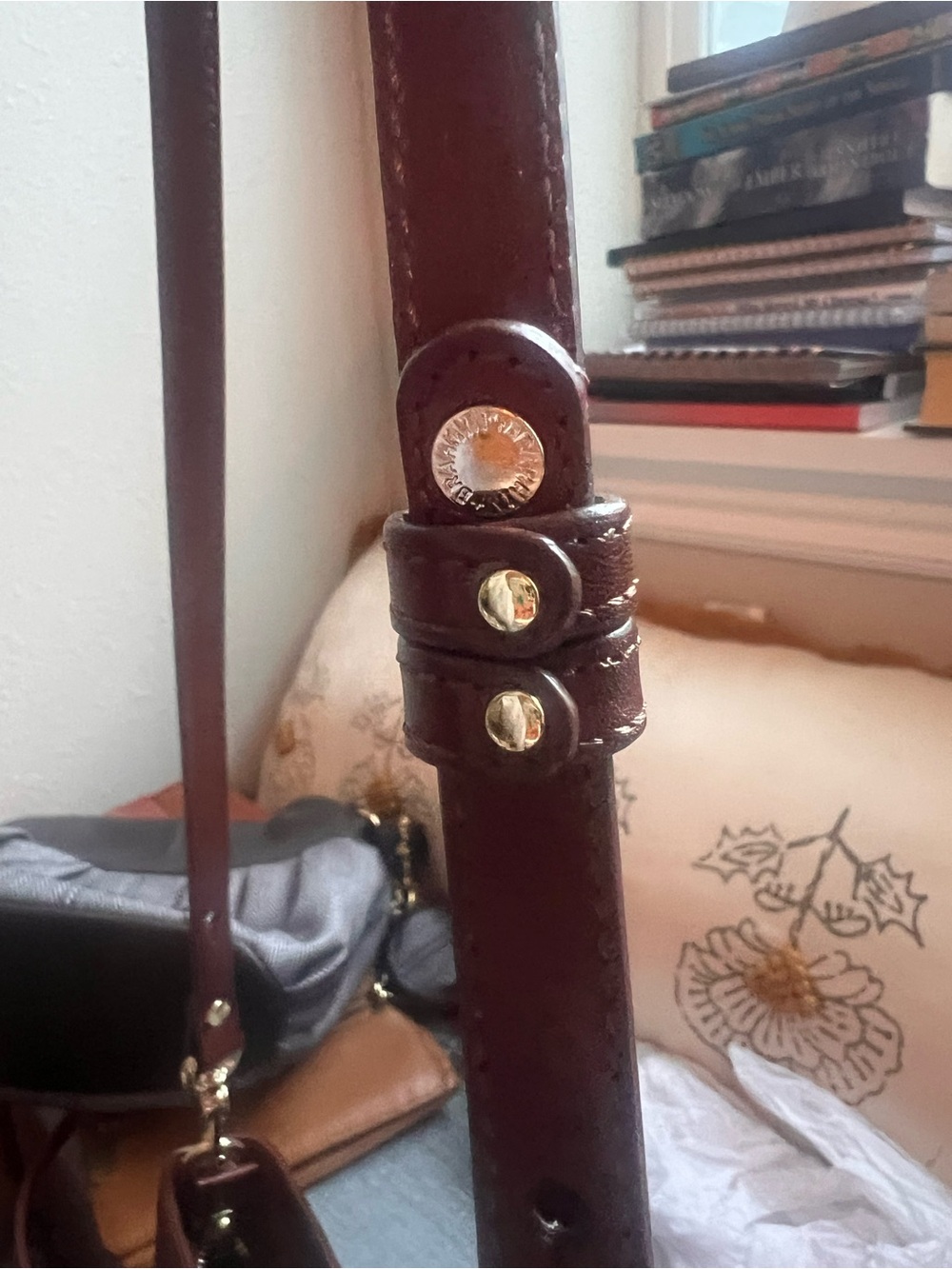 Brahmin Mod Bowie Lava Topsail Leather Ring Handle Satchel - Picture 7 of 8